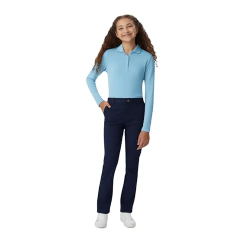 Image of French Toast Girls' Pull-On Straight Fit Stretch Twill Pant