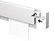 MAUL Klemmleiste MAULgrip 100 x 5 cm | Wandklemmleiste aus Aluminium zum Anbringen von Zeichnungen, Pläne, Fotos oder Poster | Organizer für Büro, Werkstatt und Flur | Weiß