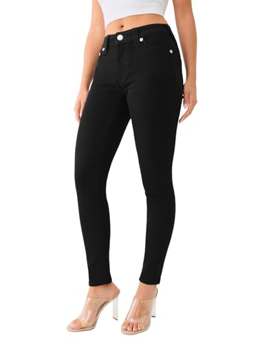 True Religion Women's Jennie Mid Rise Curvy Skinny fit Comfort Jeans- Single Needle Stitching - Peak spot Color2