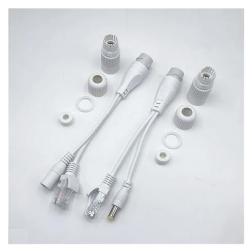 Cable POE Pasivo Adaptador Power Over Ethernet Cable POE Splitter Injector Módulo de Fuente de Alimentación 12-48V para Cámara IP (Tamaño: Set blanco) WANGZC001 miniatura 1