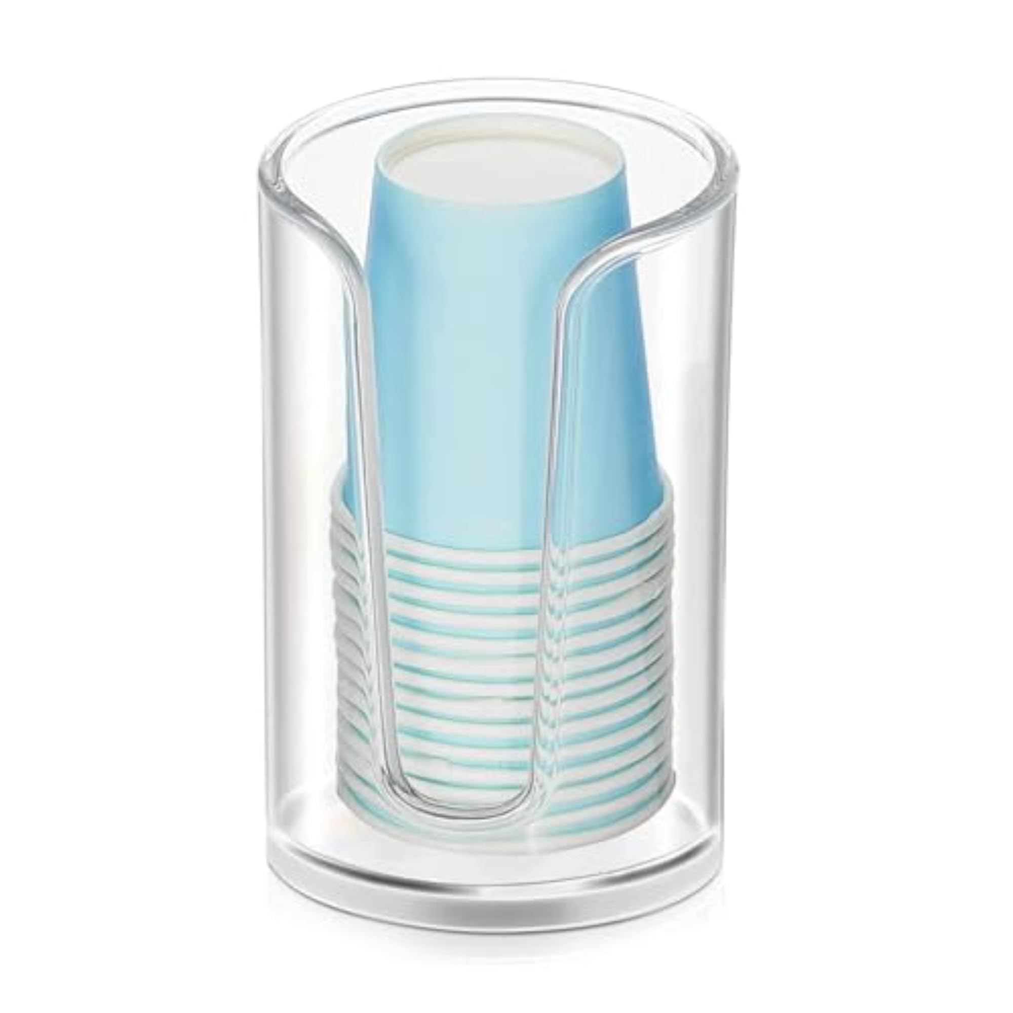 Acrylic Compact Small Disposable Paper Cup Dispenser