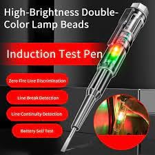 Image of Electrical Current Pen 70-250V AC Voltage Non-Contact Power Detector Pen Line Fault Plug Tester Electrical Circuit for Wiring Issues LED Indicator Built in Screwdriver (Pack - 4pcs)
