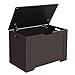 VASAGLE ULHS11BR Lift Top Entryway Storage Chest/Bench with 2 Safety Hinge, Wooden Toy Box, Espresso