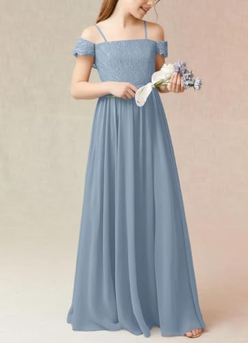 Off Shoulder Junior Bridesmaid Dress Chiffon Flower Girl Dresses for Wedding Princess Gowns for Teen Girls2