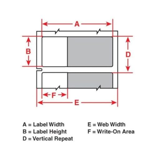 Brady THT-67-427-1.5 2" Width x 2.25" Height, B-427 Self-Laminating Vinyl, Matte Finish White/Translucent Thermal Transfer Printable Label (1500 per Roll) image 5