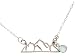Produktbild Gemshine Alpin Berg Klettern Halskette in 925 Silber, hochwertig vergoldet oder rose mit CHALCEDON. Natur und Sportschmuck - Made in Madrid, Spain, Metall Farbe:Silber