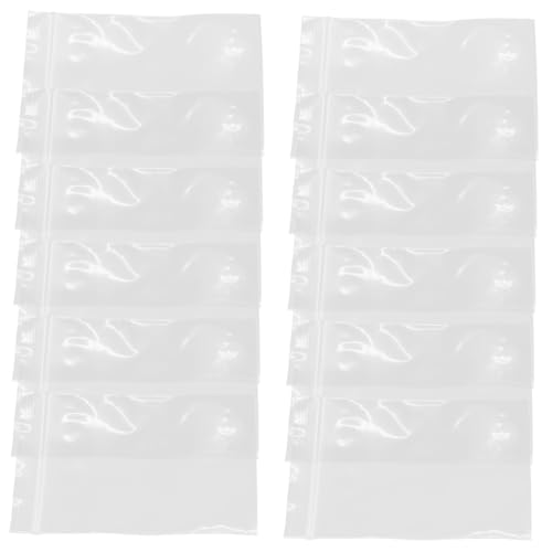 Happyyami 100個 透明厚手チャック付き自封袋 小物収納用 密閉可能シールバッグ 軽量携帯便利 ビーズ アクセサリー キャンディー保管に