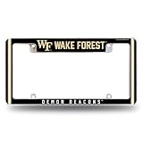 Rico Industries NCAA Wake Forest Demon Deacons Alternate 12" x 6" Chrome All Over Automotive License Plate Frame for Car/Truck/SUV