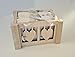 Set Confezione Cestino color legno con 4 Pezzi Asciughini Lavette Mini Salviette Bagno Ospiti Colore beige Idea Regalo