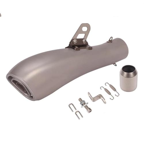 Auspuffteil Motorrad-Schalldämpfer Aus Edelstahl Für Yamaha YZF R1 R3 R6 XJ6 MT07(Chrome)