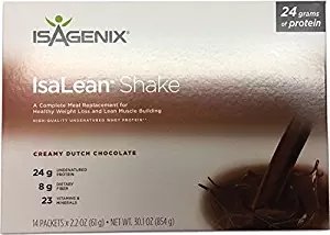 Isagenix Isalean Shake Natural Creamy Dutch Chocolate - 14 X 1 Meal Packets X 2.2 oz, （30.1 oz）
