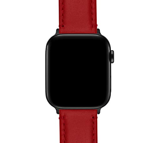 Image of BARTON WATCH BANDS - Top Grain Leather Watch Bands Compatible with Apple Watch Models - 1, 2, 3, 4, 5, 6, 7, 8, 9, 10, SE, Ultra & Ultra 2