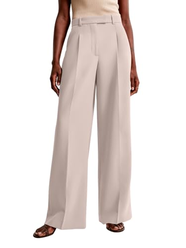 Image of NIMIN Women Wide Leg Pants High Waisted Business Casual Work Trousers Dressy Pants with Pockets