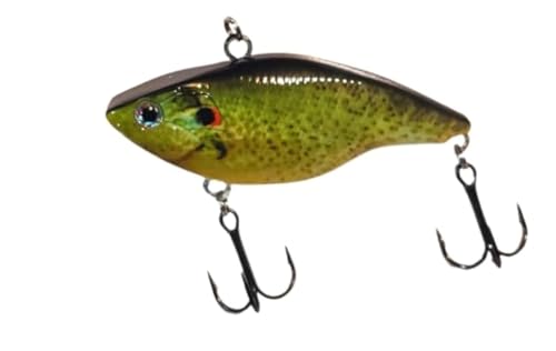 2 3/4' DDT Lipless Crankbait for Bass Fishing Lure Vibe Trap Crank Bait Lifelike Bait Sink (REDEAR Perch)