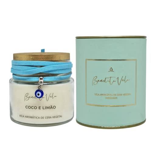 Vela aromatizada perfumada de cera vegetal Coco e limão