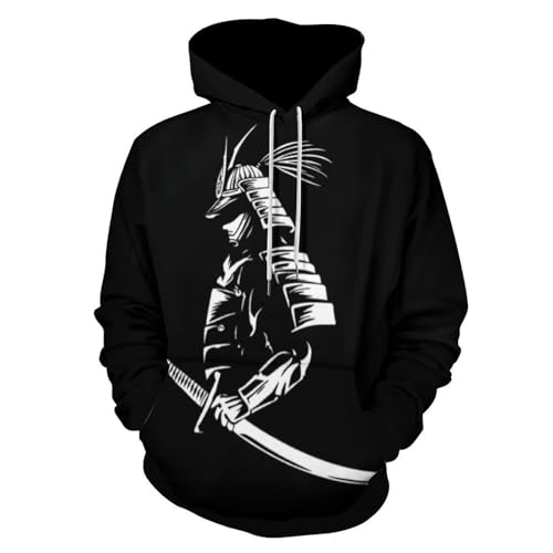 Sweat-shirt samouraï japonais pull col rond vêtement Harajuku streetwear noir veste automne
