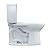 TOTO Drake Two-Piece Elongated 1.28 GPF Universal Height TORNADO FLUSH Toilet with CEFIONTECT and Right-Hand Trip Lever, Cotton White - CST776CEFRG#01