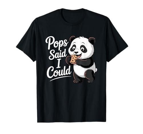 Funny Pops Said I Could Sweet Panda Toddler Grandpa T-Shirt