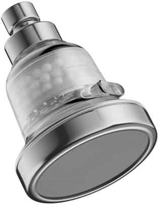 Filtered Shower Head, Reduces Chlorine and Dissolved Solids, High Pressure, Water Saving, 3 Settings, Prevents Hair and Skin Dryness, The Clearly Pure Shower