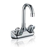 BWE Two Handles Centerset Commercial Bathroom Sink Faucet Chrome Finish