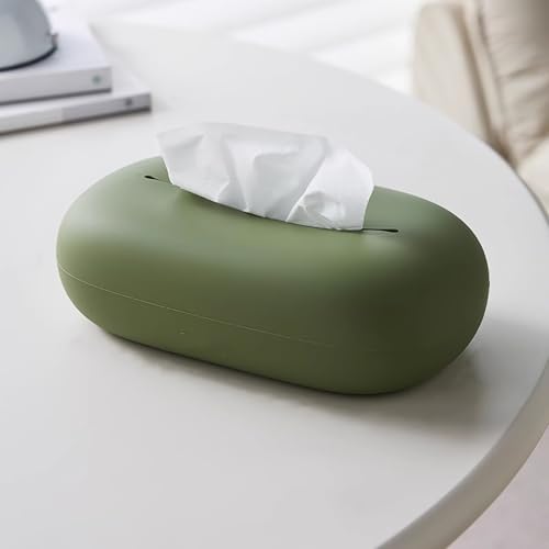 Creative Silicone Tissue Box Cover Decorative Napkin Dispenser for Kleenex Cube Anti-Fall Tissue Holder for Office Living Room