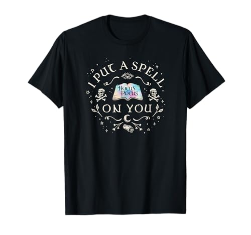 T-shirt Disney Hocus Pocus au motif imprimé grimoire néon fluorescent