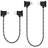 Cable de control remoto USB Micro a iOS DJI de 1 pie + 0.5 pies (paquete de 2) para DJI Mavic Mini (1ª generación), Mini SE, Mavic Pro, Spark, 2 Pro Zoom, Mavic Air, Platino, teléfono/tableta de datos