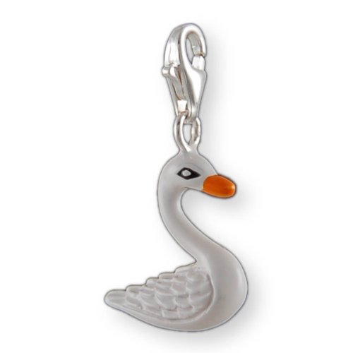 Preisvergleich Produktbild Melina Damen-Charm Anhänger Schwan 925 Sterling Silber 1801372