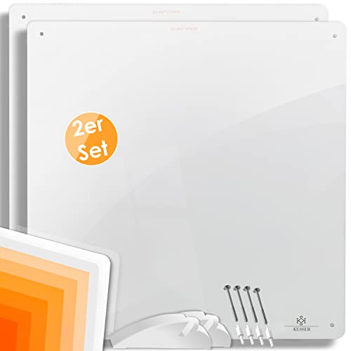 KESSER® Chauffage infrarouge ✓ Chauffage mural ✓ Infrarouge ✓ Chauffage ✓ Radiateur | Panneau chauffant | Pieds inclus - Lot de 2-425 Watt