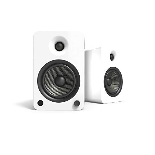 Image of Kanto YU6GW Powered Bookshelf Speakers with Bluetooth and Phono Preamp | Pair | Gloss White