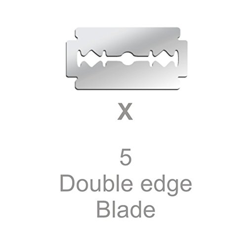 Image of Pearl Double Edge Safety Travel Razor - 4 Pieces (Chrome)