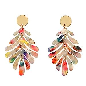 El Regalo Acrylic Leopard Print Eardrop Dangler Fashion Leaf Earrings for Women & Girls (B0C9QSJWXL) Amazon Price History, Amazon Price Tracker