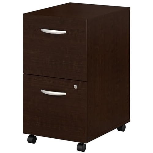 Bush Series C Rolling File Cabinet in Mocha Cherry