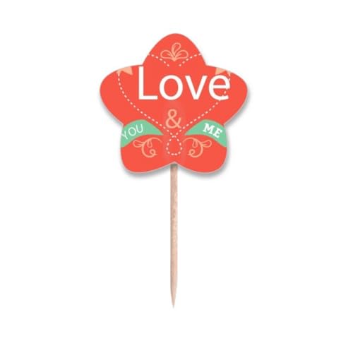 Cure-dents Love You Saint-Valentin accessoire de table rouge vert pour dîner - 2