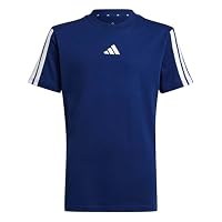 Adidas Sportswear Essentials 3-Stripes Kids' T-Shirt, Dark Blue/White, 13-14 Years