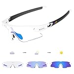 SCVCN Gafas de Ciclismo Fotocromáticas Hombre Muje...: 【Tecnología de Lentes SCVCN】Las gafas de ciclismo fotocromáticas comienzan claras y luego se vuelven de color azul a la luz del sol brillante. La lente de material PC de SCVCN proporciona alta claridad, resistencia a impactos y arañazos, junto con un...
