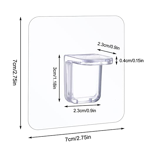 tao pipe 12 Stück Schrankboden Träger selbstklebend, Regalbodenträger, Bodenträger, Fachbodenträger ohne Bohren, Halter für Regalbretter, Einlegeboden Kleiderschrank, Schränken, Glashalter,Transparent