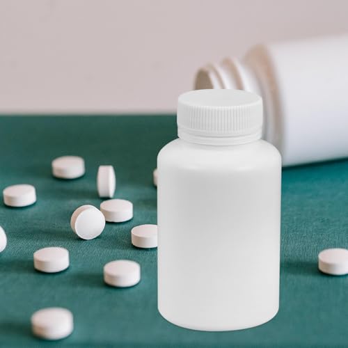 Frascos de plástico blanco de 120 ml botes con tapa de rosca herméticos para polvo compacto 4