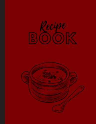 Recipe Book - Paperback - Great for recipe writing - Empty recipe journal with a pattern - DIY cookbook - Recipe notebook