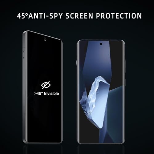 Image of Uyiton 2 Pack Privacy Screen Protector for OnePlus 13R (6.78-inch) | Curved HD Privacy Screen Guard | Anti-Spy, Scratch Resistant, Bubble-Free Easy Installation | Case Friendly