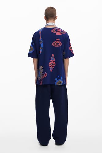 Desigual TS_Bali T-Shirt, Azul, L Men