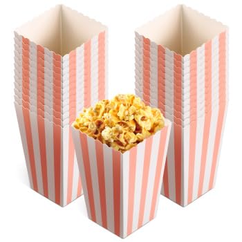 Image of Boxes 48 Pack Paper Popcorn Cups 4.52X2.75 Inches Snack Holders for Birthday Party Favor Supplies and Bar