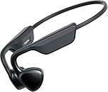 Bone Conduction Headphones,Open-Ear Bluetooth 5.3 Wireless with Mic, IPX7 Waterproof Sport Earphones with 12H Playtime & Magnetic Fast Charge, Secure Fit for Cycling,Fitness,Gym (Obsidian Black)