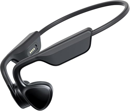 Pupabiflor Bone Conduction Headphones Open Ear Headphones Bluetooth 5.3 with Mic Bone Conduction Earbuds 12Hrs Playtime IPX7 Sweatproof Waterproof Sport Earphones for Running Walking Cycling Gym