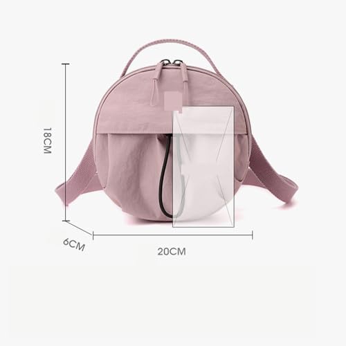 Crossbody Bags Women Nylon Casual Shoulder Bags Canvas Handbags Round Wallets Adjustable Strap Travel Backpacks Drawstring4