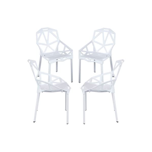 Sillas Cocina Regalos Miguel - Ofertas en Packs - Pack 4 Sillas Omega - Blanco - Envío Desde España
