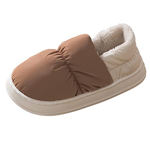 Yuhaotin House Slippers For Women Memory Foam Women Slippers Autumn And Winter Comfortable And Fashionable Indoor And Outdoor Flat Fuzzy Slippers For Women Outdoor Orthotic Preppy Slippers #TOP26