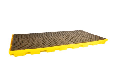 UltraTech 1075 Polyethylene P8 Ultra-Spill Deck with 8-Drum, 12000 lbs Capacity, 5 Year Warranty, Yellow
