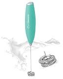 Elementi Electric Stirrer for Powder Drinks - Protein Powder Mixer for Drinks - Coffee Stirrers Electric Mini Whisk for Mixing - Greens Drink Mixer Wand (Mint Green)