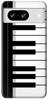 R3078 Black and White Piano Keyboard Case Cover for Google Pixel 8